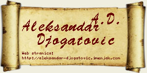 Aleksandar Đogatović vizit kartica